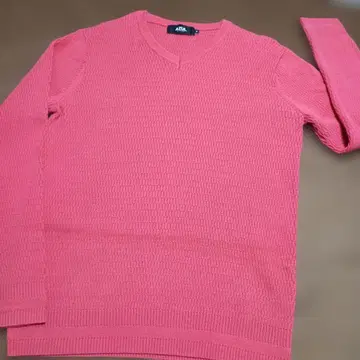 AZUL by MOUSSY 살몬 핑크 V넥 니트 M