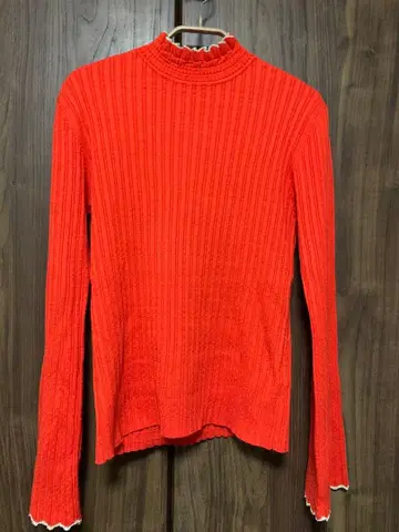 MARILYN MOON 리브 자카드 라메 니트