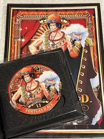 원피스 무기와라 스토어 한정판 벌스데이 프리미엄 캔뱃지 브로마이드 에이스