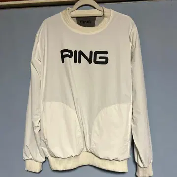 PING 로고 스웨터 화이트 그레이 리버서블