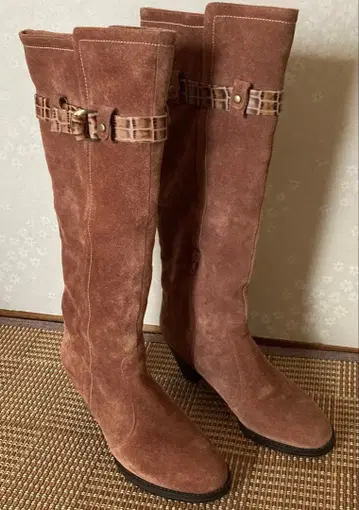 (시착만 한 상품) JUMBO 브라운 스웨이드 롱 부츠 23.5cm