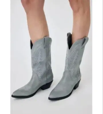 moussy 웨스턴 부츠 라이트 블루 M