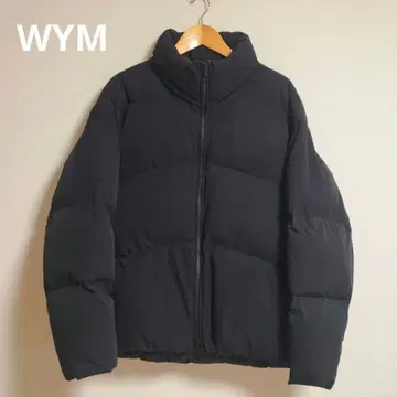 WYM 히트 파이버 다운 자켓 L 블랙 스탠드 카라 충전솜
