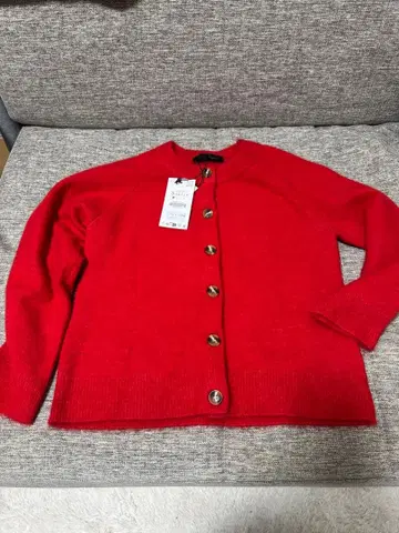 ZARA 빨간색 가디건 S 사이즈