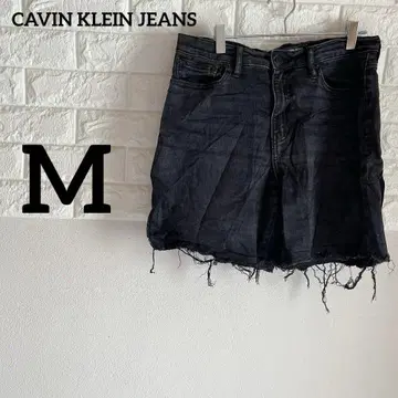 [CAVIN KLEIN JEANS] M 숏팬츠 블랙 컷오프헴