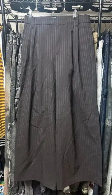 ZARA 스트라이프 와이드 슬랙스 브라운 미사용품