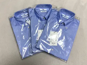 유니클로 슈퍼 논아이론 셔츠 (버튼 다운 칼라 긴팔) 3세트