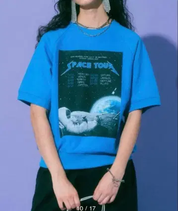 SPACE TOUR 하프 슬리브 탑 MAISON SPECIAL