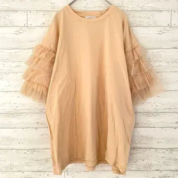 라토 LAATO 튤 소매 풀오버 [ F ] 상의 페미닌 무지