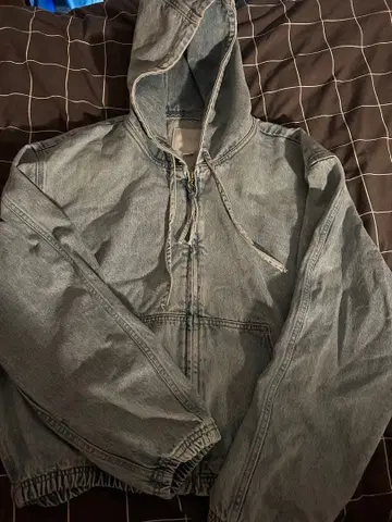 Zara 데님 후드 부착 후드티