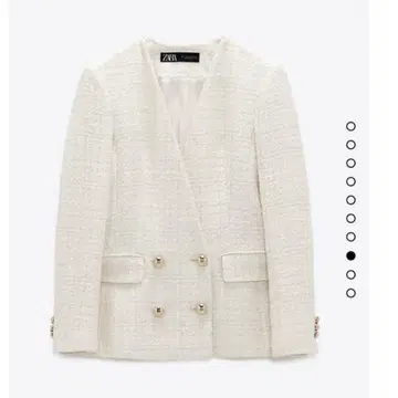 ZARA 노카라 트위드 자켓 S 사이즈