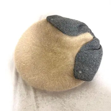 장미색 모자 화이트, 리본 베레모