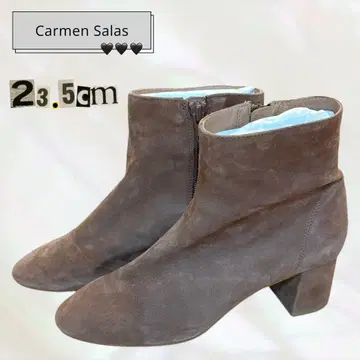 새상품급*Carmen Salas 숏부츠 스웨이드 23.5cm 카멜