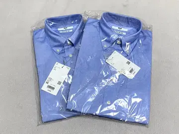 유니클로 슈퍼 논아이론 셔츠 (버튼 다운 칼라 긴팔) 2개 세트