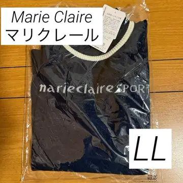 빅 사이즈 marieclaireSPORT 네이비 하이넥 스웨터