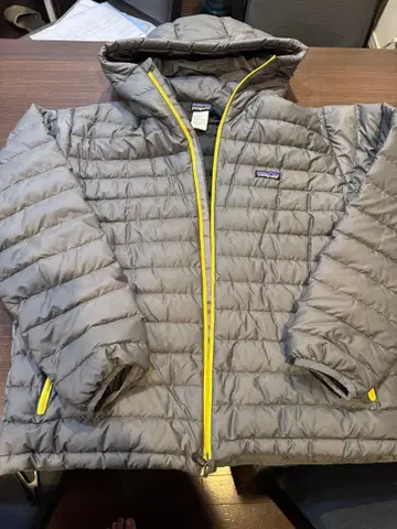 patagonia 후드 부착 다운 자켓 L 그레이