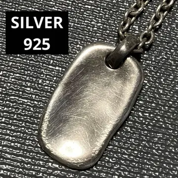 SILVER 925 실버 목걸이 플레이트 심플한 디자인