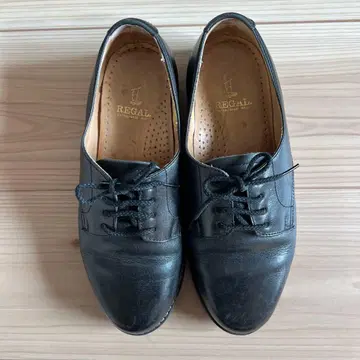 REGAL 블랙 가죽 레이스업