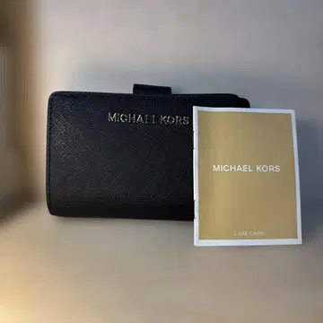 [ MICHAEL KORS ] 접이식 지갑 블랙 검정 케어 카드 포함