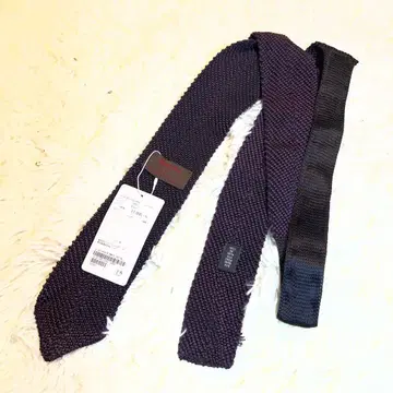 보라색 니트 넥타이 FREE 세타 실크 피오리오