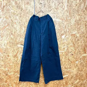 ZARA 자라 와이드 팬츠 캐주얼 무지 심플 네이비 여성용