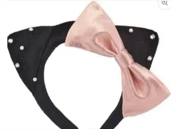 USJ 유니버셜 키티 머리띠 비쥬 블랙 핑크 레어