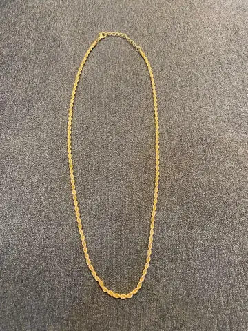 골드 오벌 링크 목걸이 약 56cm