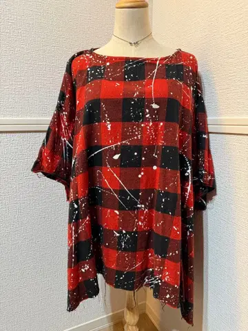 새상품급 ELVIRA 엘비라 판초 남성용 상의 아우터 체크