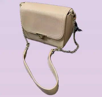 베이지 합성 피혁 숄더백 핸드백 퍼 포함