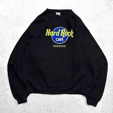 구제 의류 90s 하드 록 카페 상하이 SHANGHAI 자수 로고 맨투맨