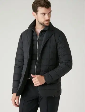 AOURE 아우르 다운 NEW CALORE L 사이즈 블랙 테일러드