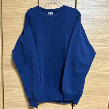 90s USA RUSSELL 맨투맨 무지 네이비 XL