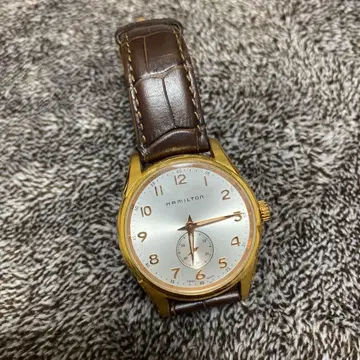 해밀턴 아날로그 손목시계 브라운 가죽
