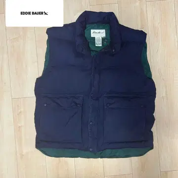 Eddie Bauer 네이비 그린 다운 베스트