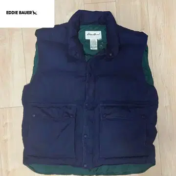 가격 협상 대환영 Eddie Bauer 네이비 그린 다운 베스트