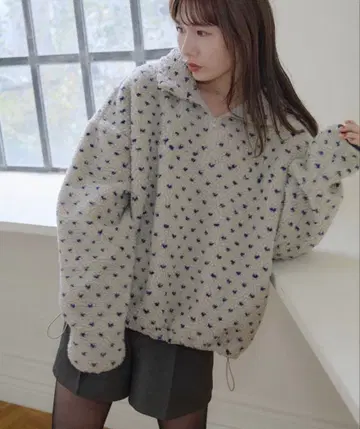 discoat umm. 패턴 모듬 보아 하프 ZIP