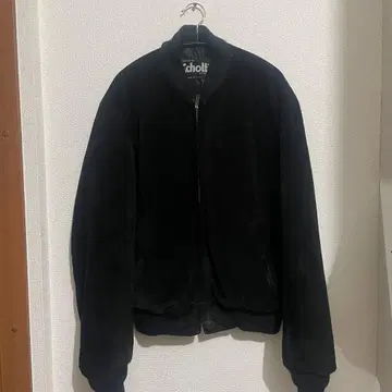 schott 블랙 스웨이드 봄버 자켓