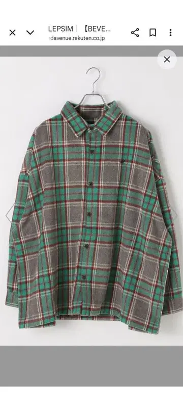 샤기 체크 셔츠 LEPSIM