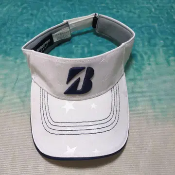 브릿지스톤 바이저 화이트 별 패턴 여성용 골프웨어