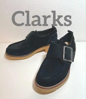 [ 미사용급 ] 클락스 clarks 블랙 스웨이드 버클 로퍼