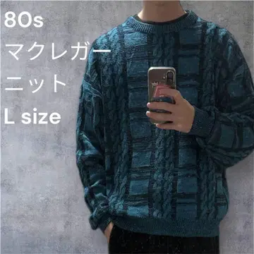 80s 맥그리거 아크릴 니트 좋은 배색