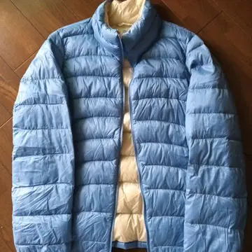 파랑 다운 자켓 L 사이즈