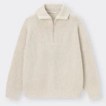 GU 로우 게이지 하프 지퍼 스웨터 L