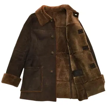 꼼사데모드 멘 양가죽 무스탕 코트 브라운 M