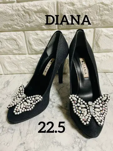 DIANA 다이애나 펌프스 22.5 블랙 비쥬 나비