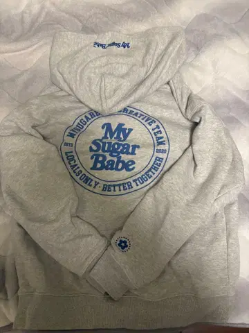 My Sugar Babe 후드 부착 후드티 그레이
