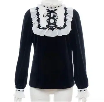 Secret Honey 시크릿허니 요크 절개 벨로아 블라우스