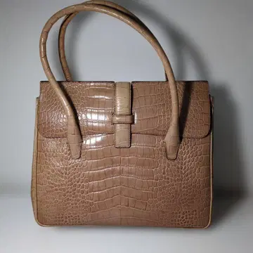 블루노마리 백 베이지 크로커다일 엠보 핸드백