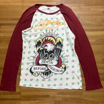 에드하디 래글런 롱T 스컬 로고 y2k 헤이세이