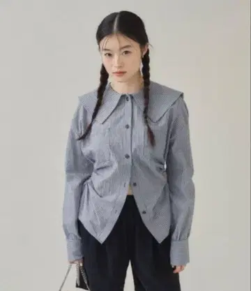 GIUNON 사이드 셔링 스트라이프 셔츠